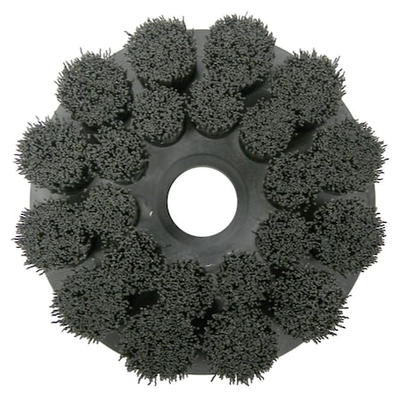 Weiler Burr-Rx 6" Shell-Mill Holder Disc Brush .043/120CG Crimped Fill 86116